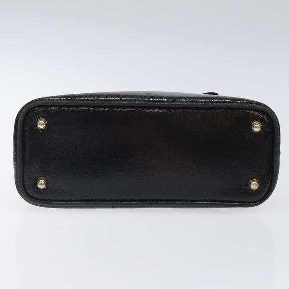 FENDI Hand Bag Leather Black Gold - Picture 9 of 12